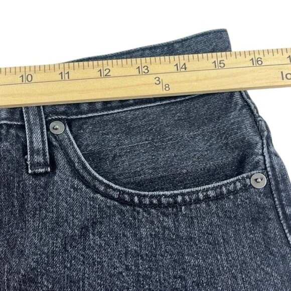 Madewell Shorts The Perfect Jean Short Black Raw Hem Women's Size 29 - Picture 7 of 7